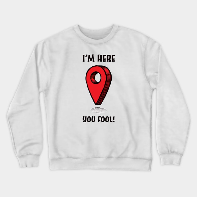 I'm here you fool! Crewneck Sweatshirt by StefanAlfonso